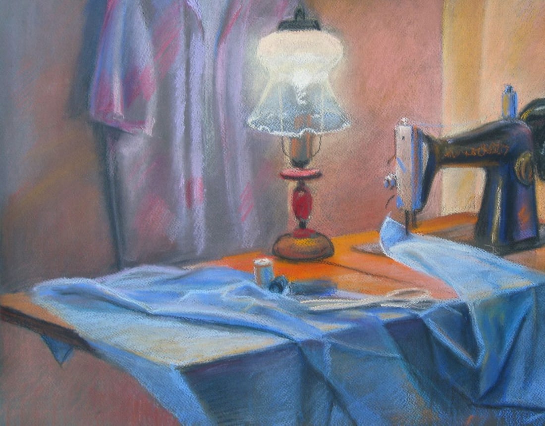 Pastel painting Seamstress corner Serdyuk Boris Petrovich - 5
