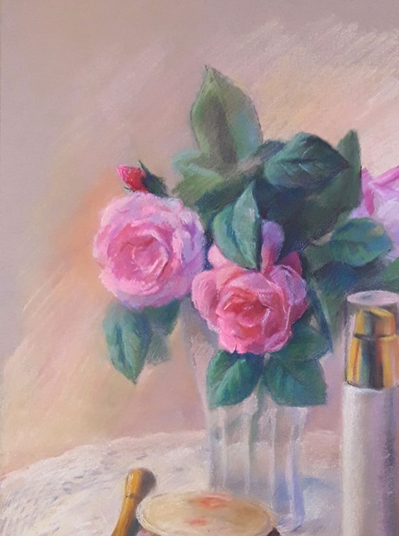 Pastel painting Tea roses Serdyuk Boris Petrovich - 2