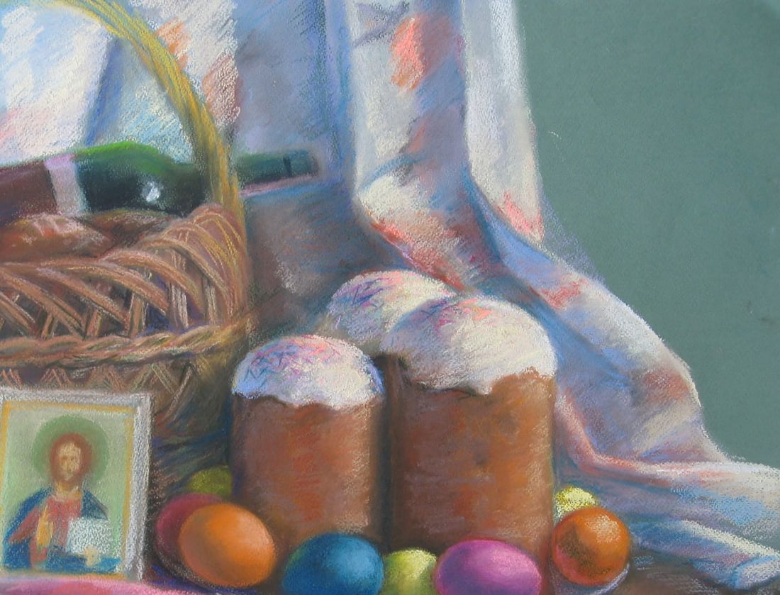 Pastel painting On Easter Serdyuk Boris Petrovich - 3