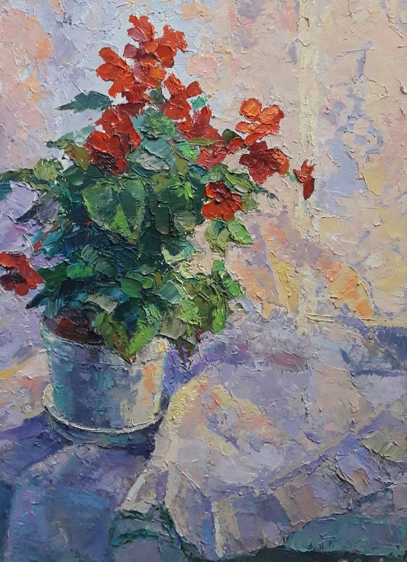 Oil painting Begonia Serdyuk Boris Petrovich - 2
