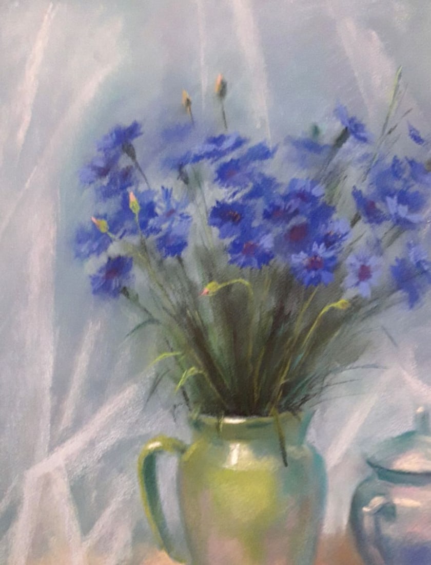 Pastel painting Cornflowers Serdyuk Boris Petrovich - 2