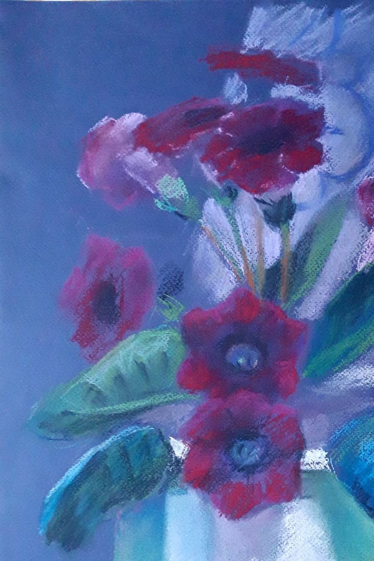 Pastel painting Gloxinia in a pot Serdyuk Boris Petrovich - 2