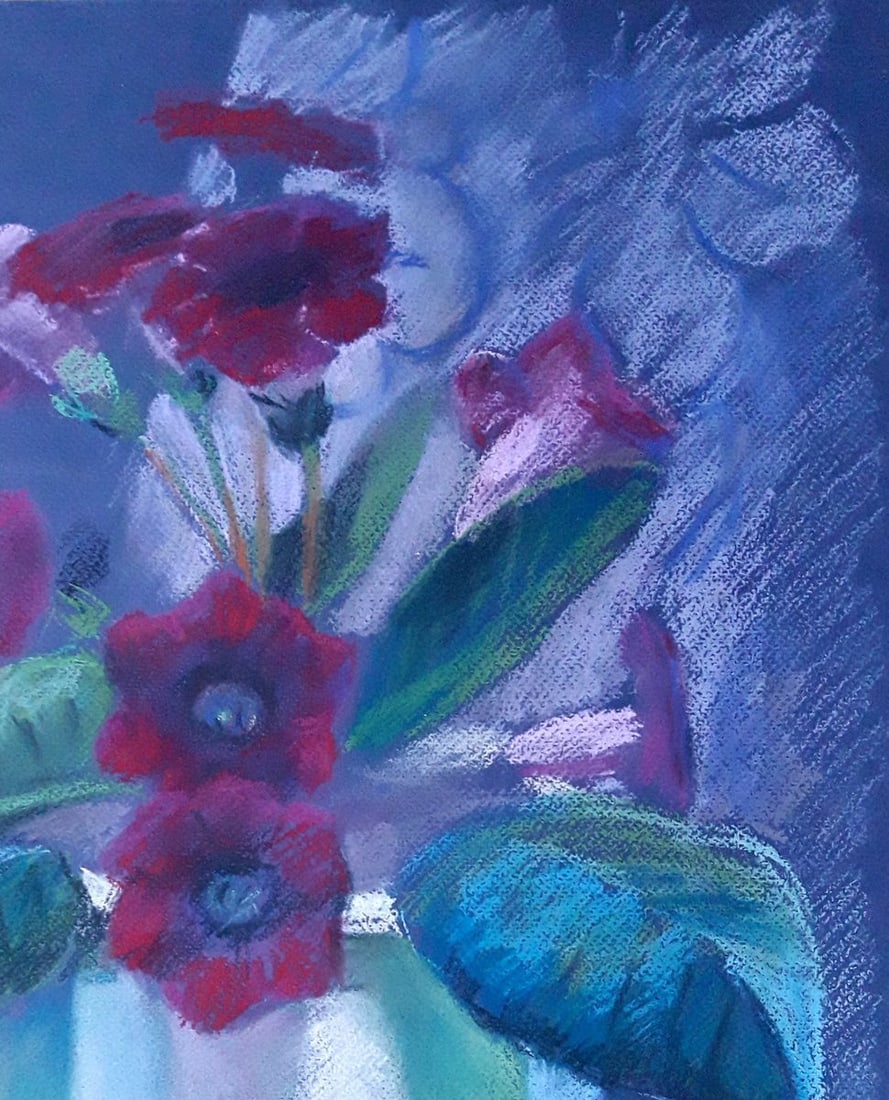 Pastel painting Gloxinia in a pot Serdyuk Boris Petrovich - 3