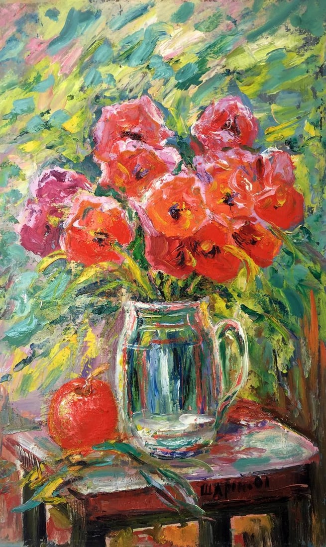 Oil painting Still life original painter picture (1 of 14)