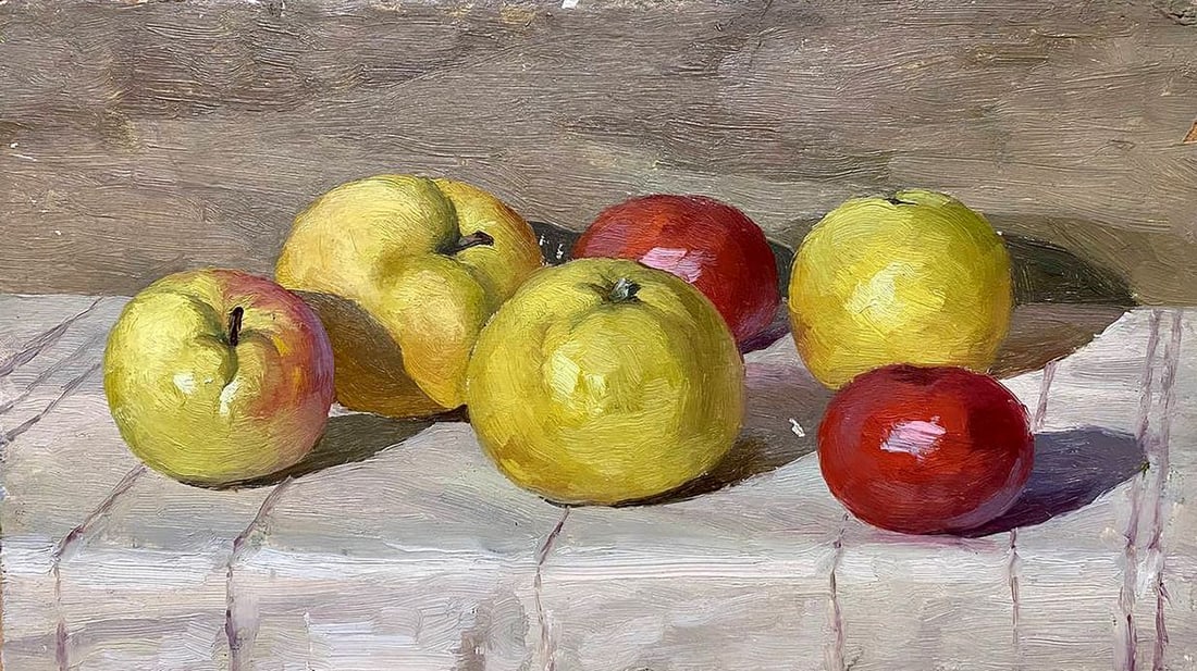 Oil painting Apples Unknown artist (1 of 10)