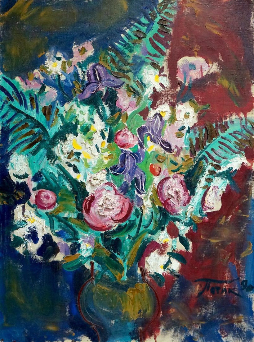 Oil painting Beautiful bewitching flowers Patik Volodymyr Yosypovych (1 of 9)