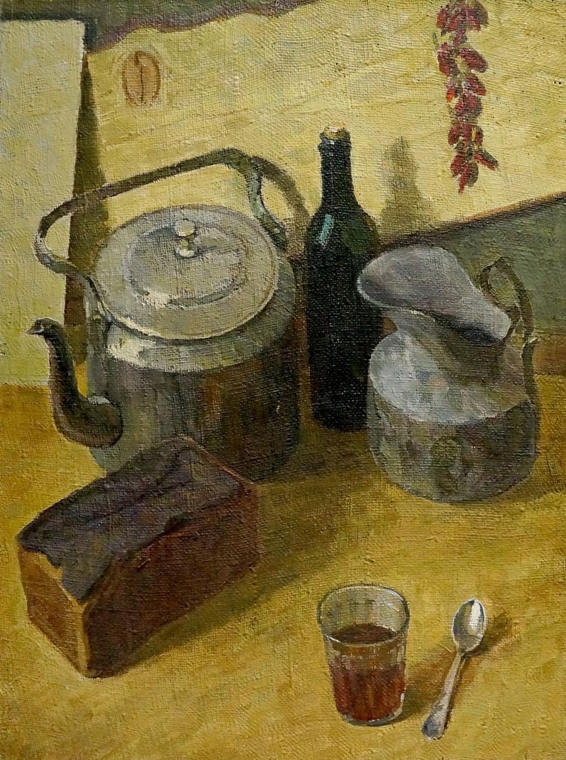 Oil painting Still life with bread and tea Degtyarev Alexander Grigorievich (1 of 9)