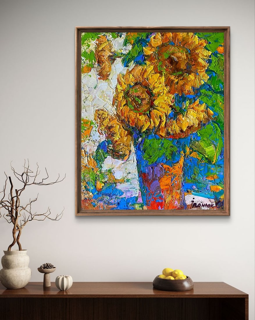Oil painting Sunflowers Alex Kalenyuk - 2