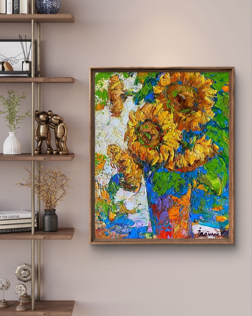 Oil painting Sunflowers Alex Kalenyuk - 3