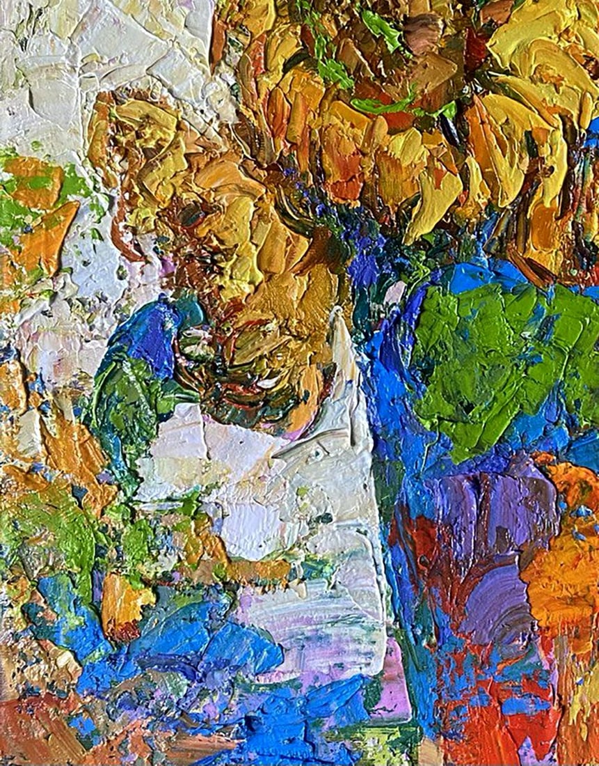 Oil painting Sunflowers Alex Kalenyuk - 6