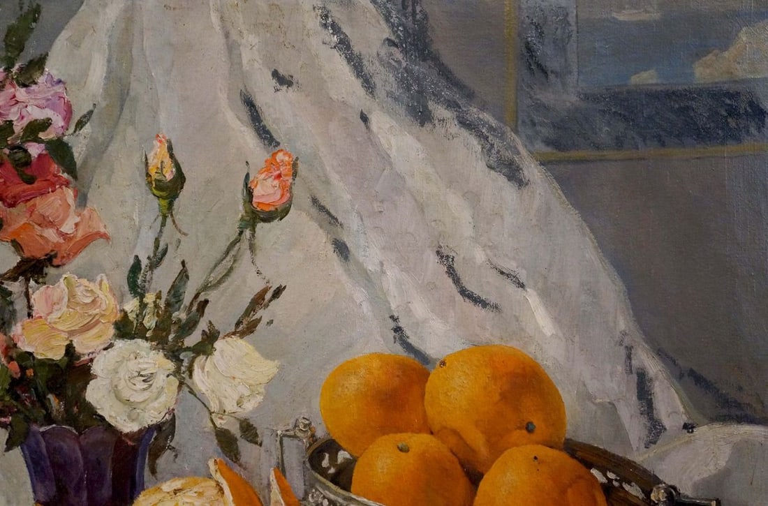 Oil painting Roses and oranges Tsvetkova V. P. - 4