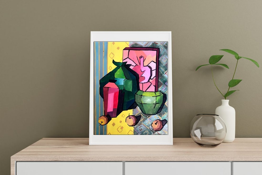 Gouache painting Apple cider Unknown artist - 2