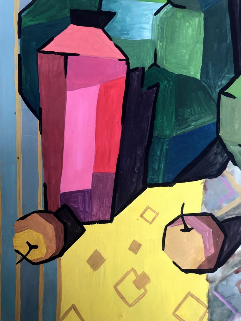 Gouache painting Apple cider Unknown artist - 8