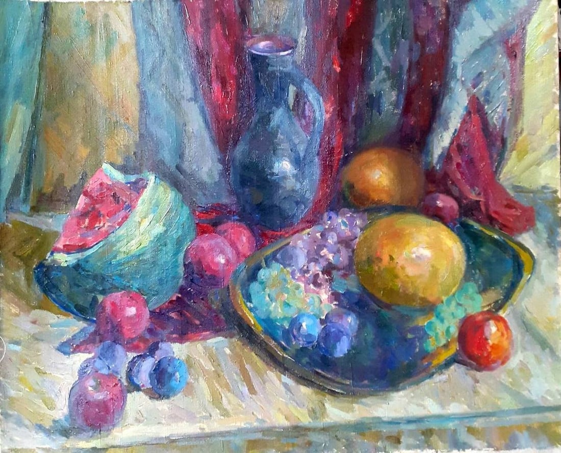 Oil painting Berry still life Peter Tovpev (1 of 11)