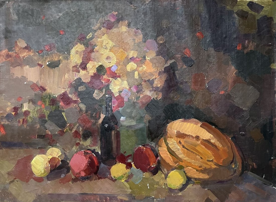 Oil painting evening still life Peter Tovpev (1 of 11)