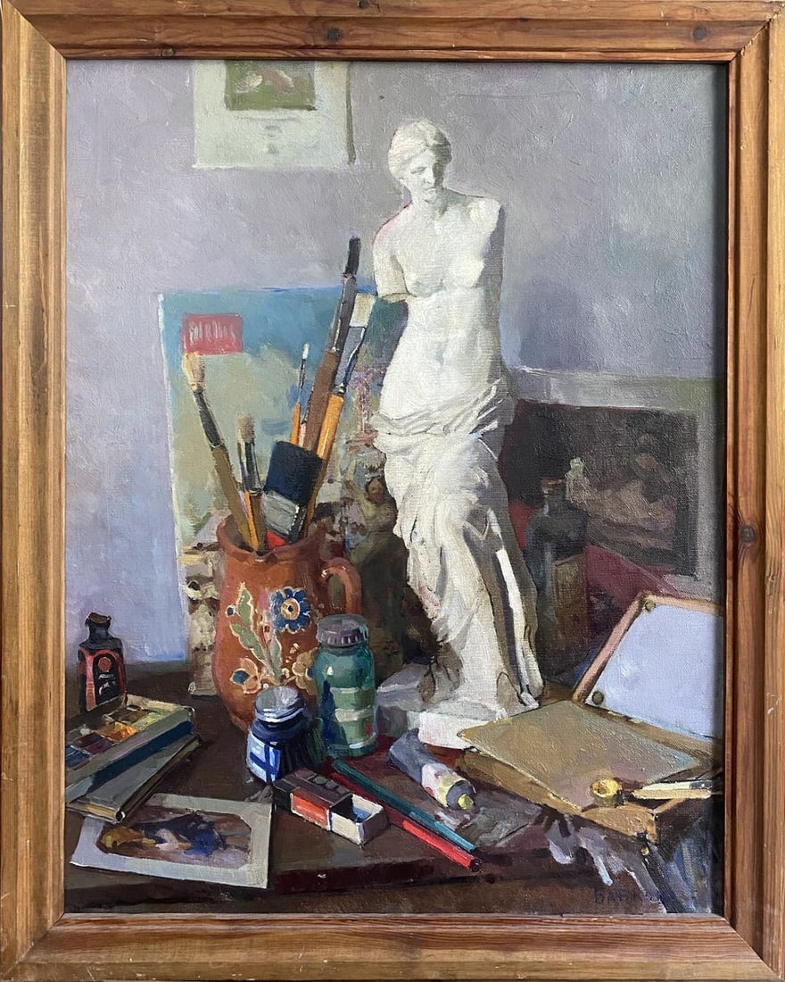 Oil painting Desktop Babkova Alexandra Andreevna: Title: Oil painting Desktop Babkova Alexandra Andreevna Description: No.Verne 321 *** ABOUT THIS PAINTING *** * TITLE: "Desktop" * ARTISTS: Babkova Alexandra Andreevna * SIZE: 75.5x60 cm/'29.72x23.62