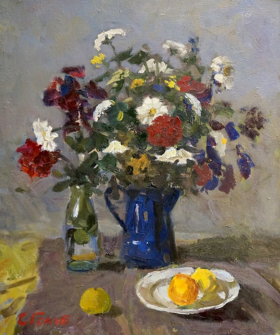 Oil painting Flowers Golub Stepan Filippovich (1 of 8)