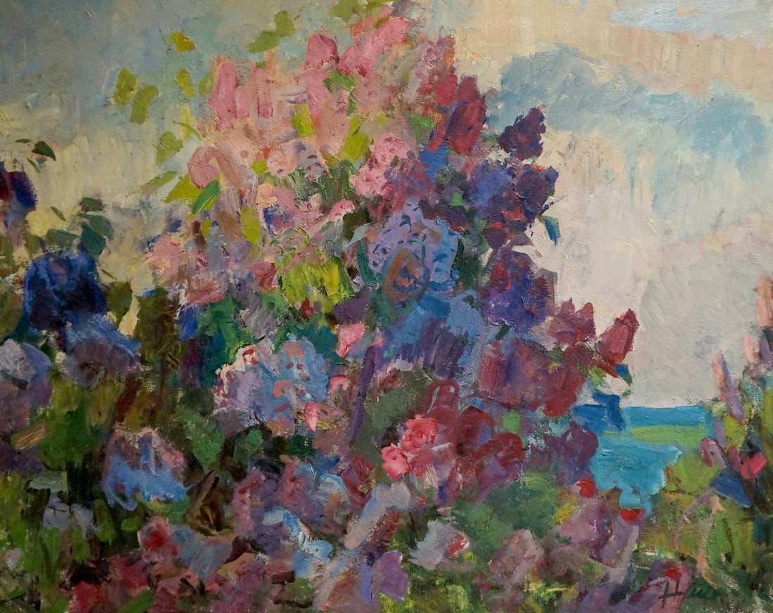 Oil painting Tree blossoms Naumova Tamara Sergeevna: Title: Oil painting Tree blossoms Naumova Tamara Sergeevna Description: No.Vern 1195 *** ABOUT THIS PAINTING *** * TITLE: "Tree blossoms" * ARTISTS: Naumova Tamara Sergeevna * SIZE: 80x106