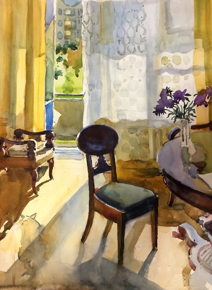 Watercolor painting Chair Kryzhanivskyi Viktor Vladimirovich (1 of 8)
