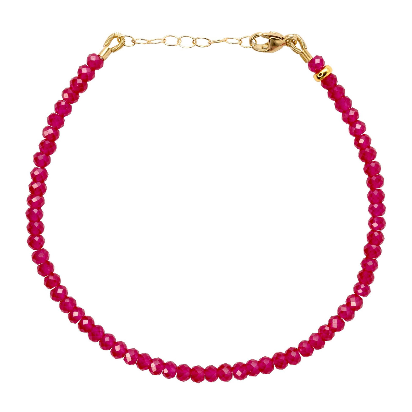 Ruby Bracelet 14K Gold: Title:Ruby Bracelet 14K Gold Description:A vivid expression of strength and passion — this ruby bracelet radiates warmth in every facet. Saturated crimson stones catch the light with a subtle fire,