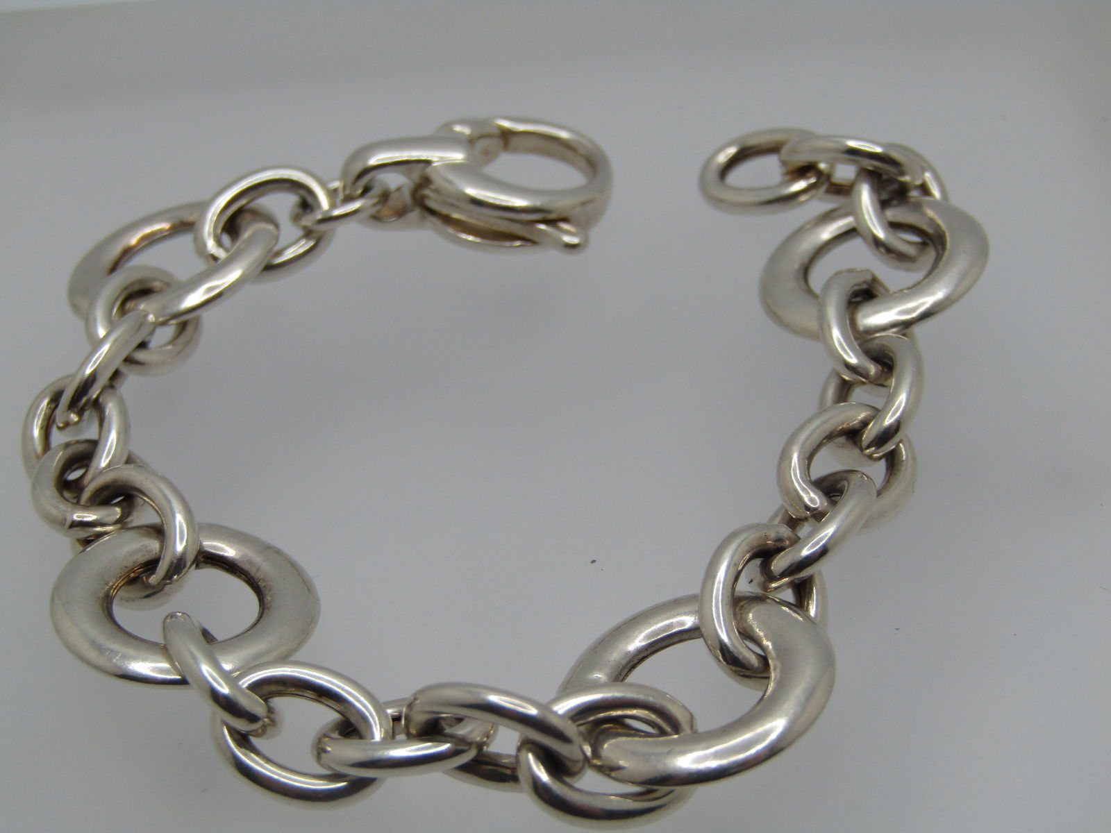 Sterling Silver Nautical Style Link Bracelet, 7.5 " Signed PR EX, Italy - 2