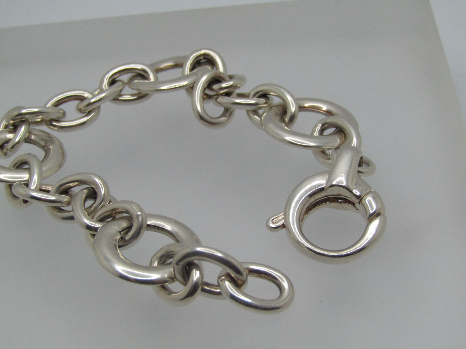 Sterling Silver Nautical Style Link Bracelet, 7.5 " Signed PR EX, Italy - 3