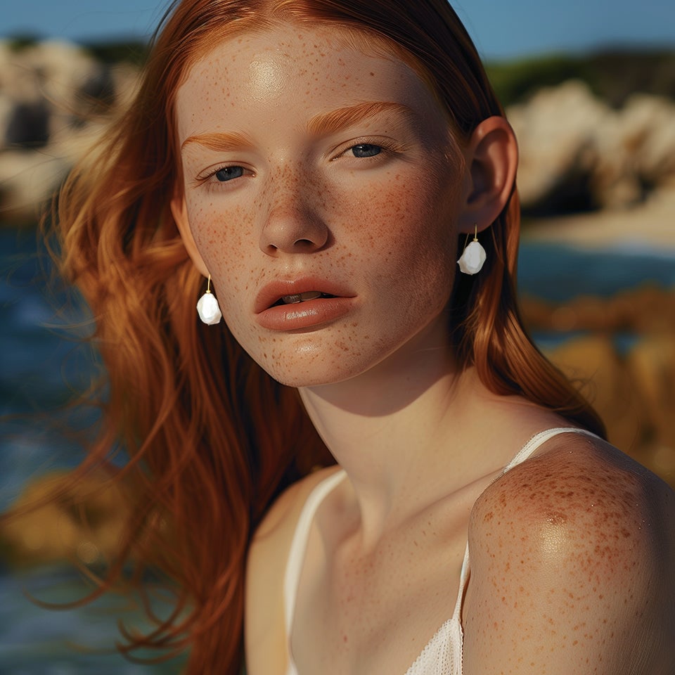 Baroque Pearl Earring 14K Gold Hooks - 3