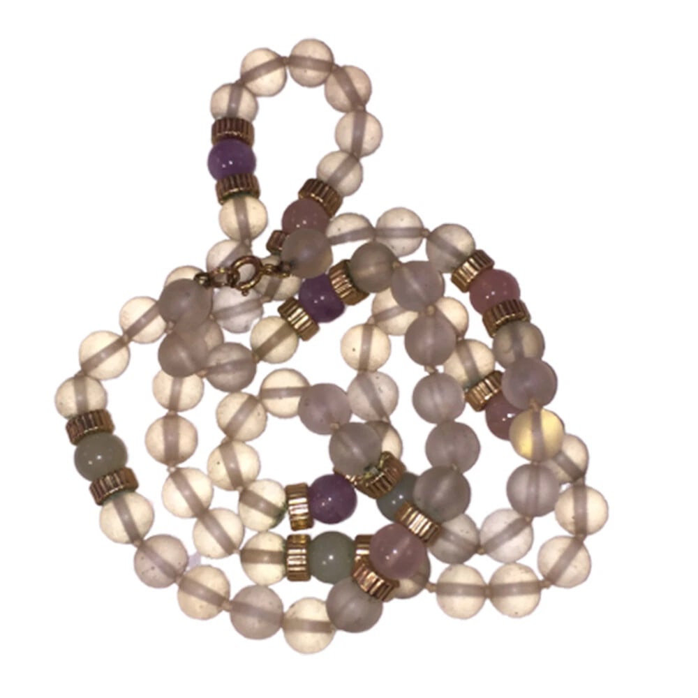 Camphor Glass Gemstone Bead Necklace (1 of 6)