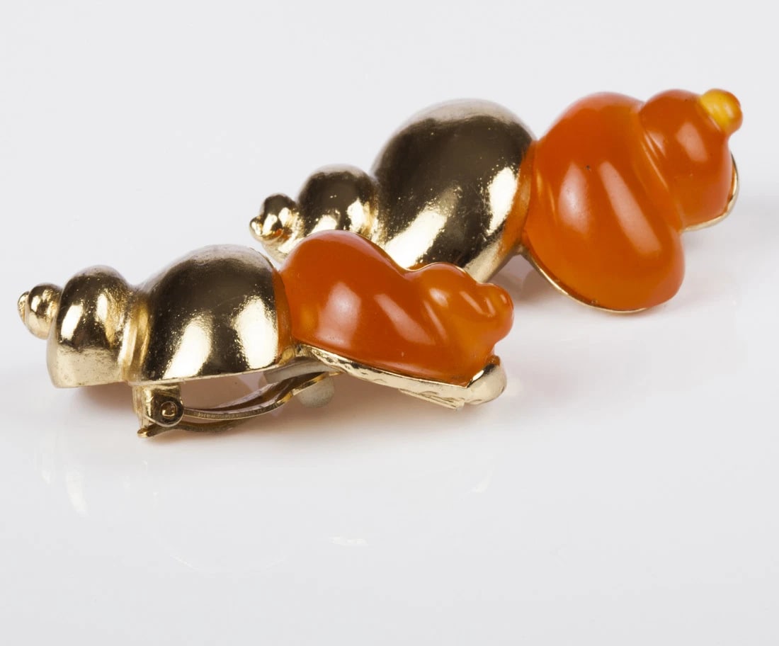 Massive Runway Christian Dior Shell Earrings - 4