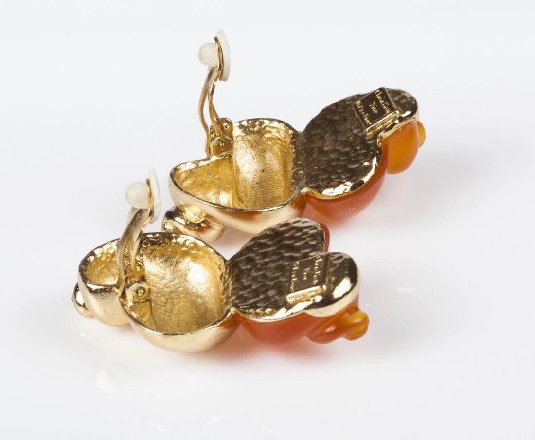 Massive Runway Christian Dior Shell Earrings - 5