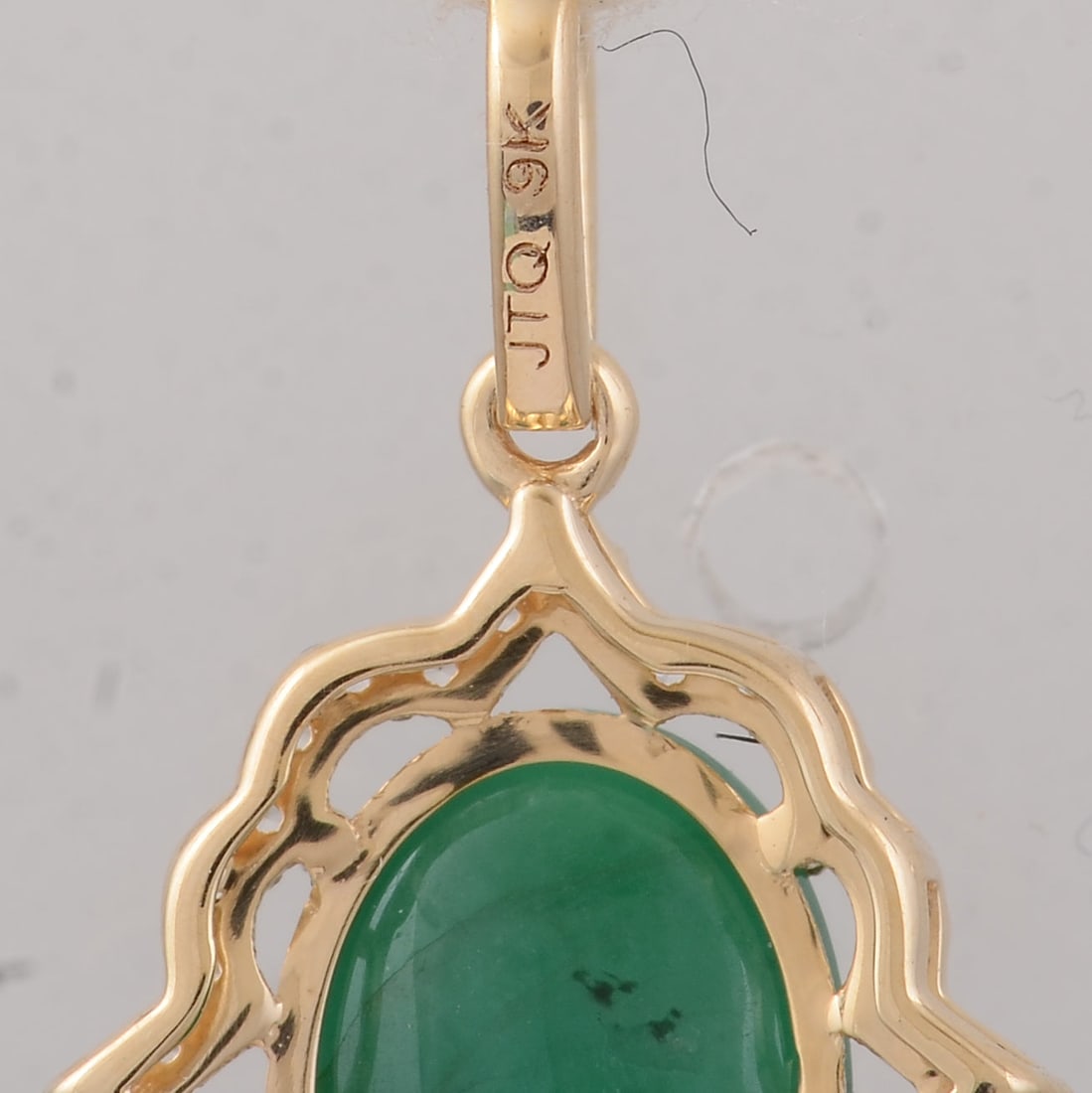 2.76 Ct Oval Emerald 9K Gold Pendant - 5
