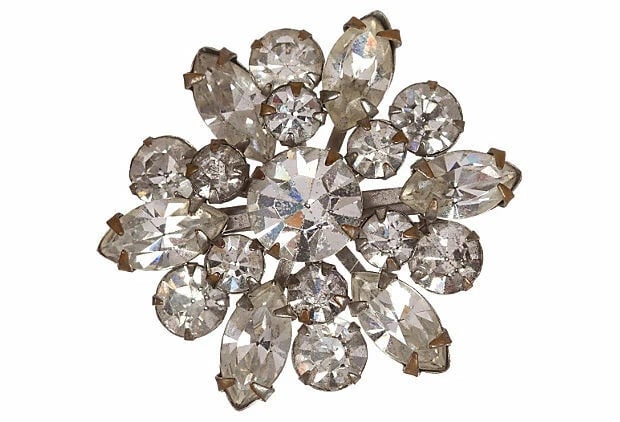 Round Rhinestone Pin - 2