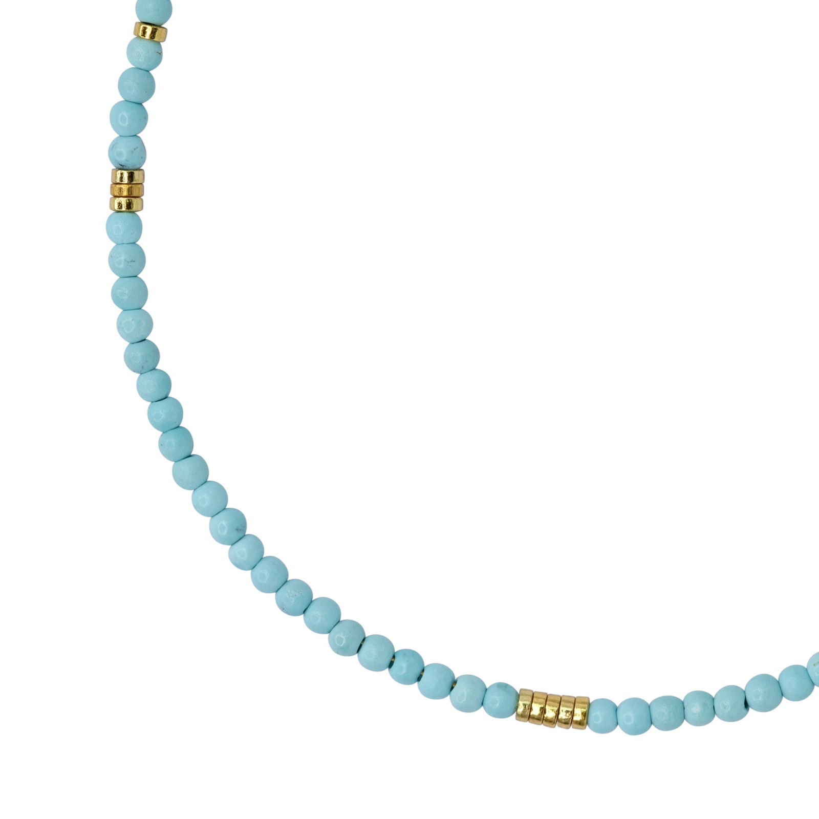 Tiny Turquoise 14K Gold Bracelet - 6
