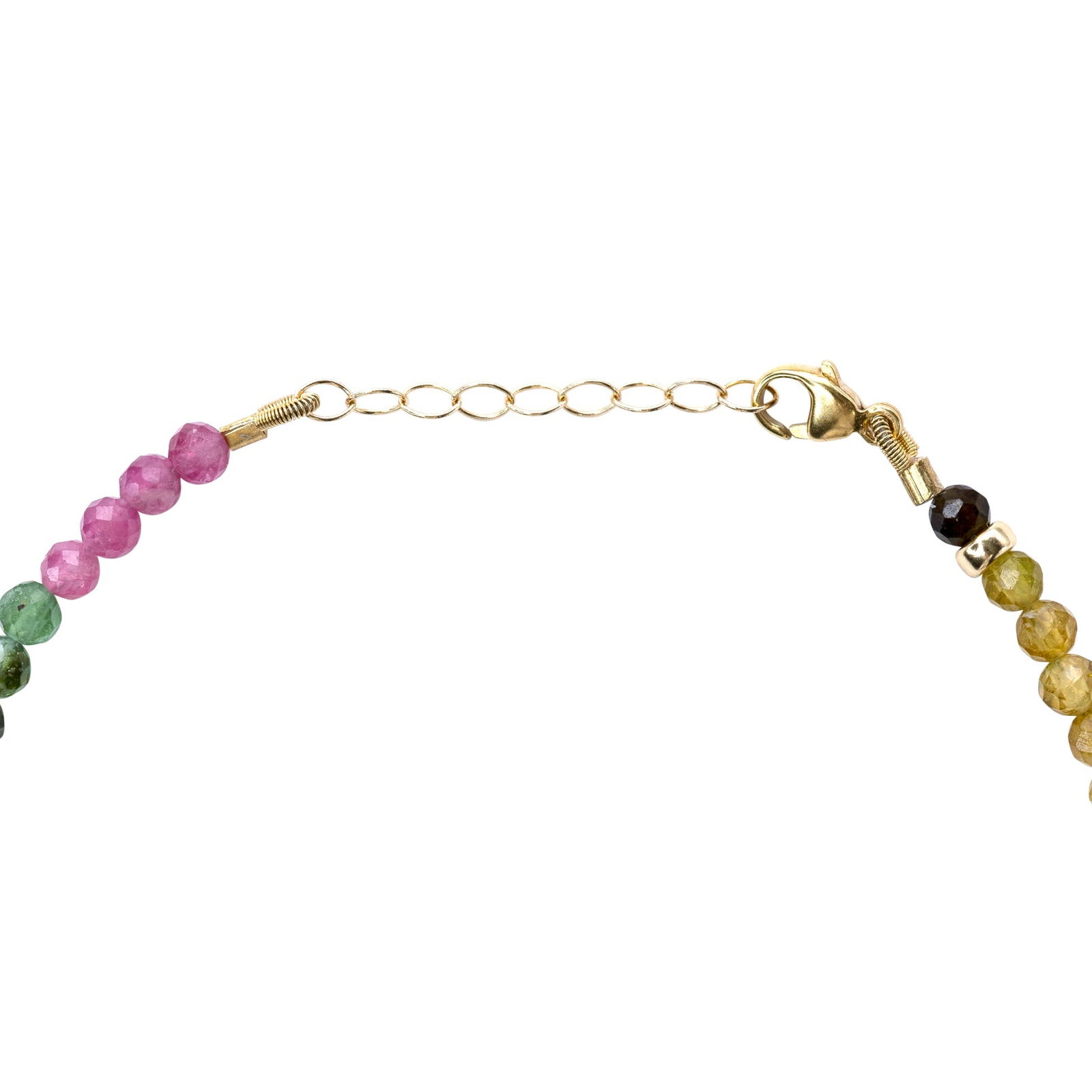 Rainbow Tourmaline Bracelet 14K Gold - 2