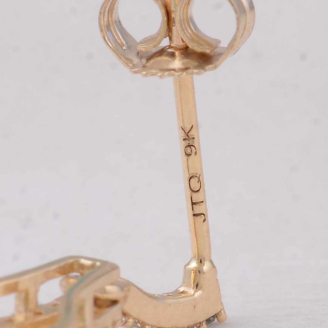 2.10 Ct Oval Emerald 9K Gold Earrings - 5