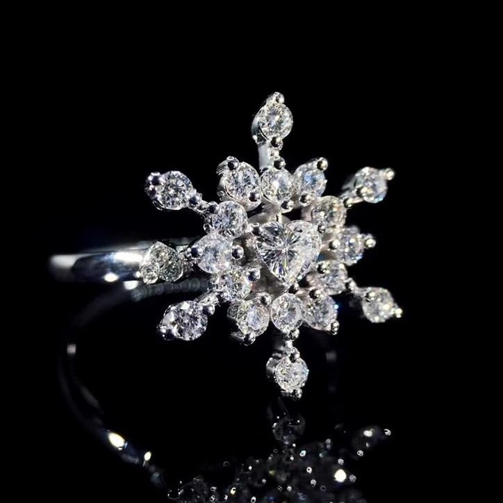 14K GOLD 0.50 CTW NATURAL H DIAMOND RING - 2