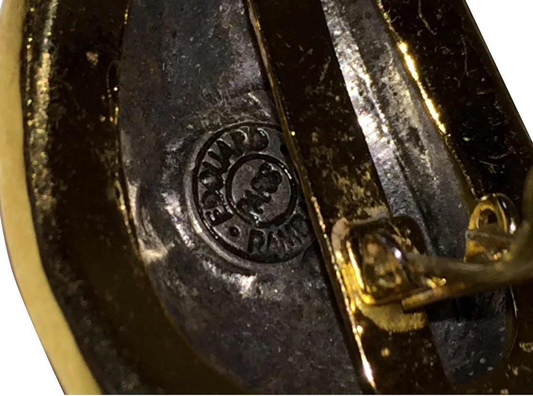 Large Edouard Rambaud Two Tone Half Hoop Statement Earrings - 7