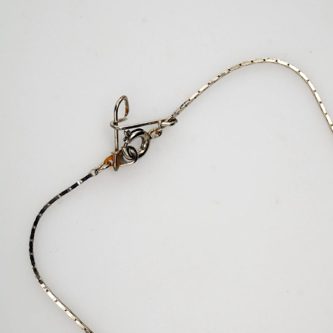 Multi-tiered 1950s Chain Silvertone Necklace - 4