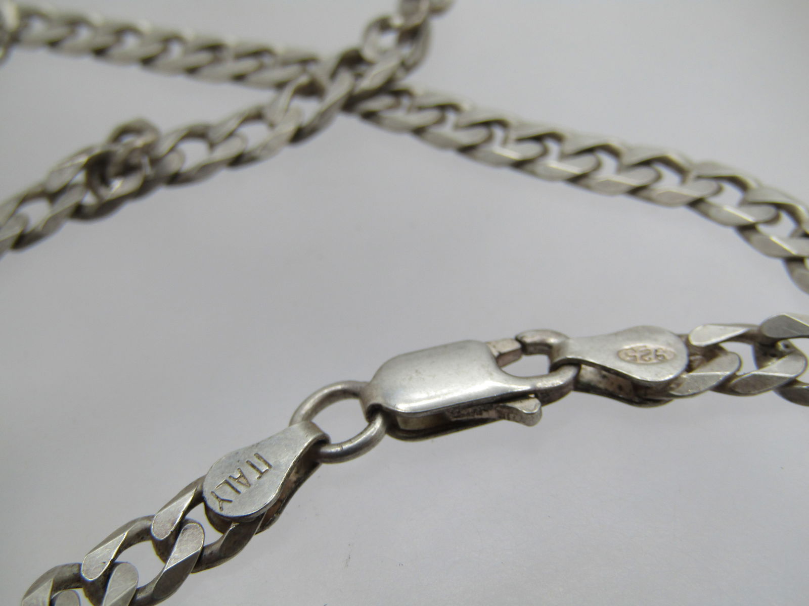 Vintage Sterling & Rhinestone Jesus Necklace, 28" - 7