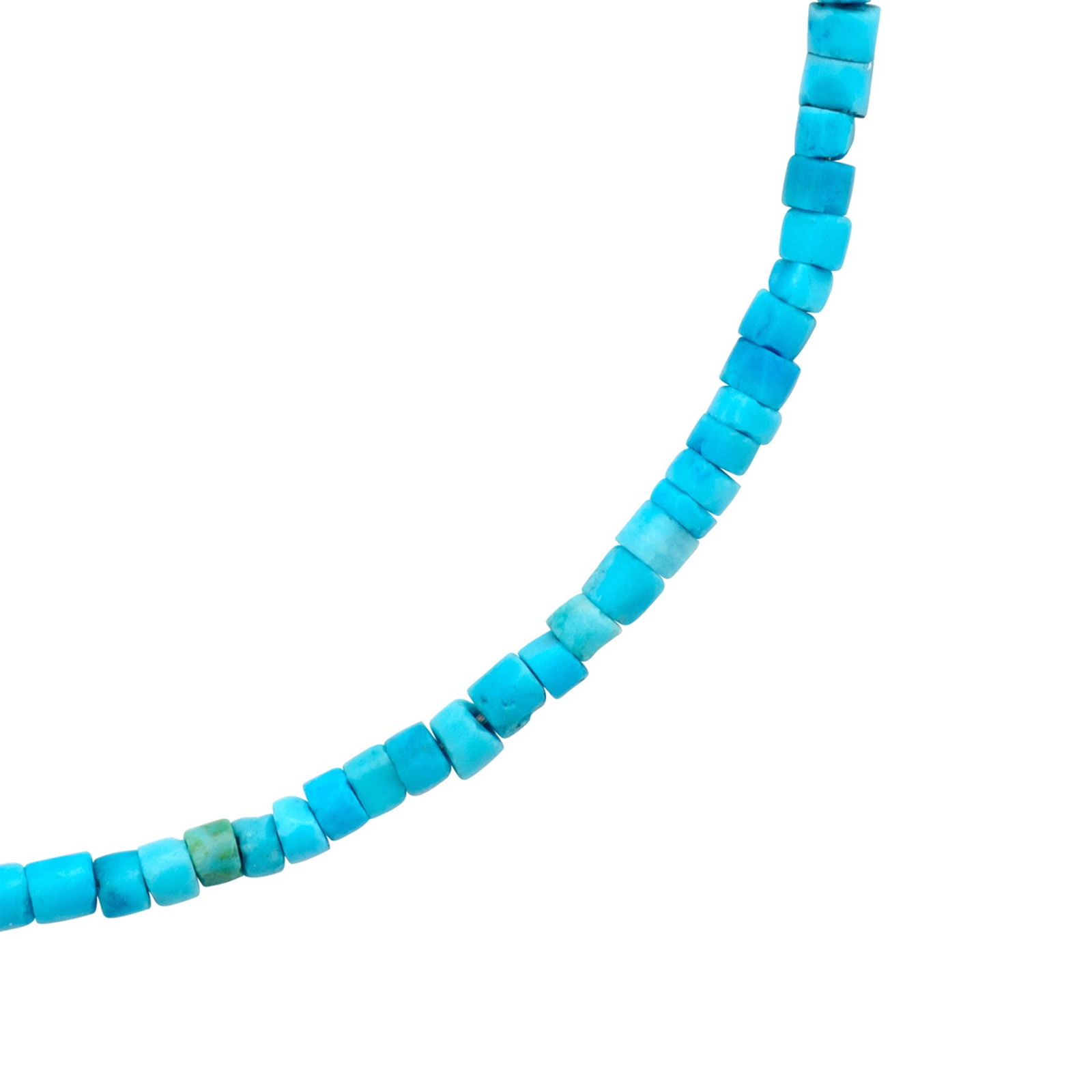 December Birthstone Turquoise Tube Bracelet 14K Gold - 3