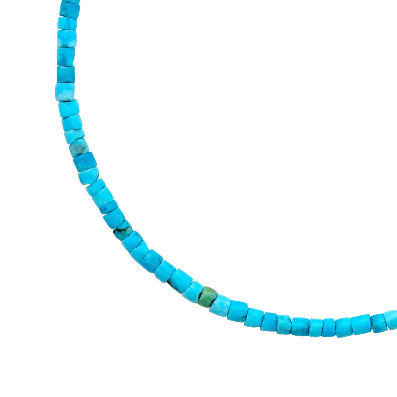 December Birthstone Turquoise Tube Bracelet 14K Gold - 5