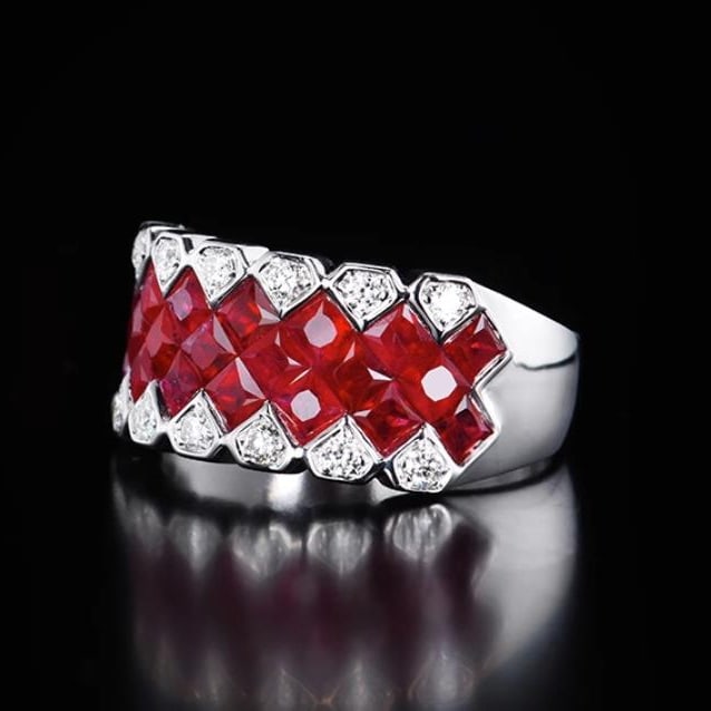 14K GOLD 2.33 CTW NATURAL RUBY & DIAMOND RING - 4