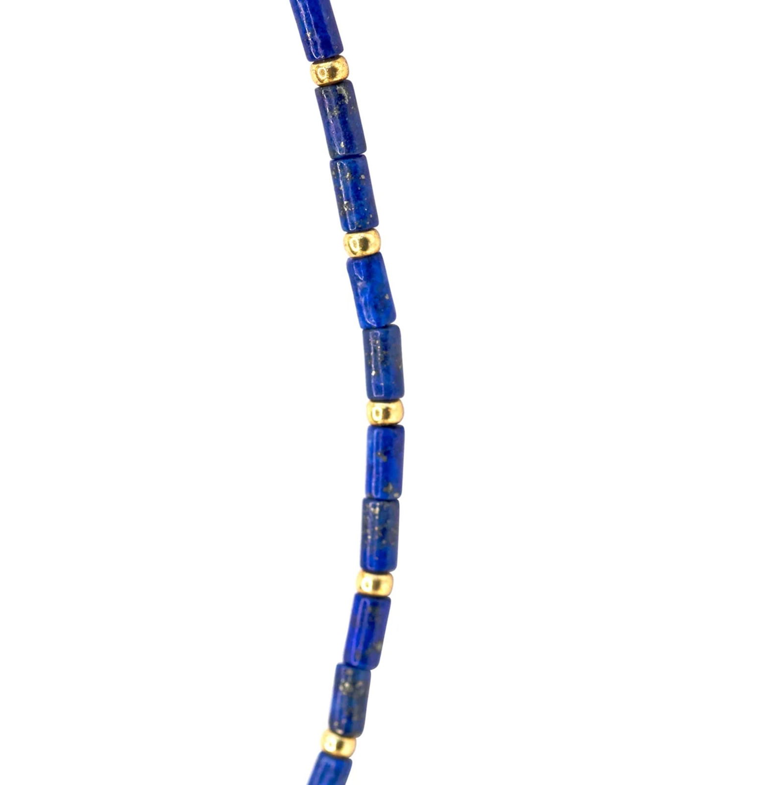 Tiny Lapis Lazuli Tube Princess Necklace - 5