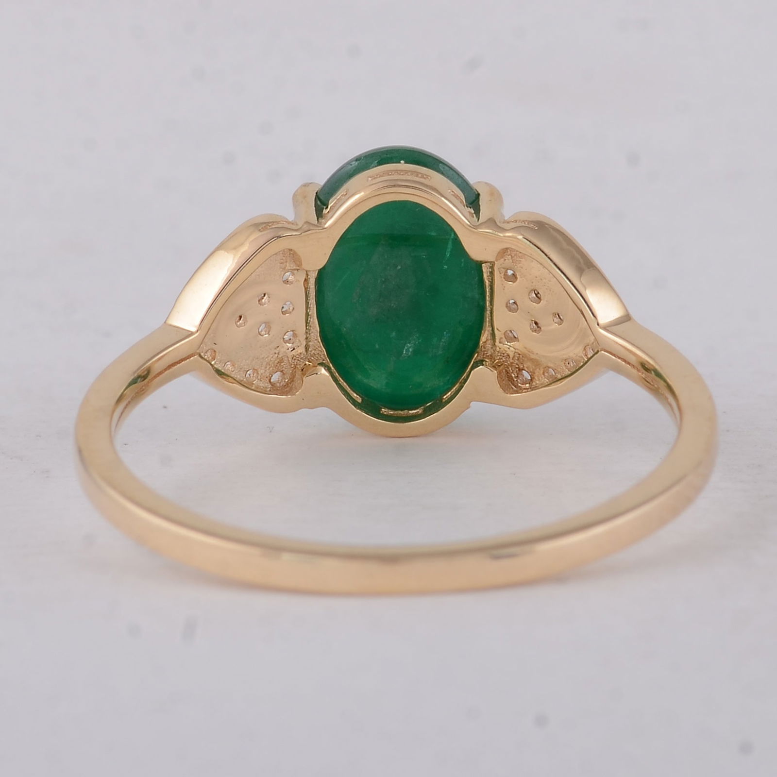 1.91 Ct Oval Emerald 9K Gold Ring - 3