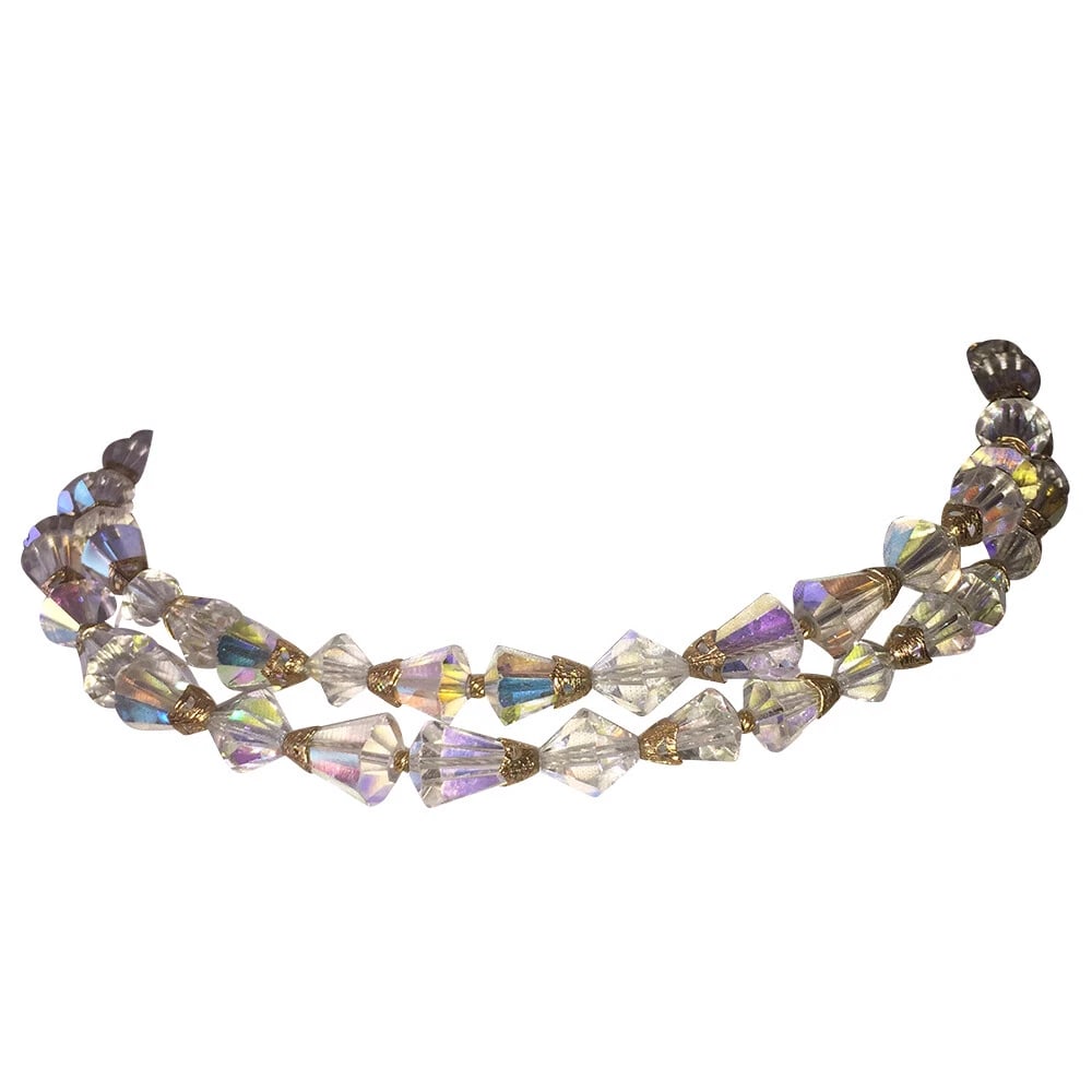 Long Faceted Austrian Crystal Bead Necklace - 2