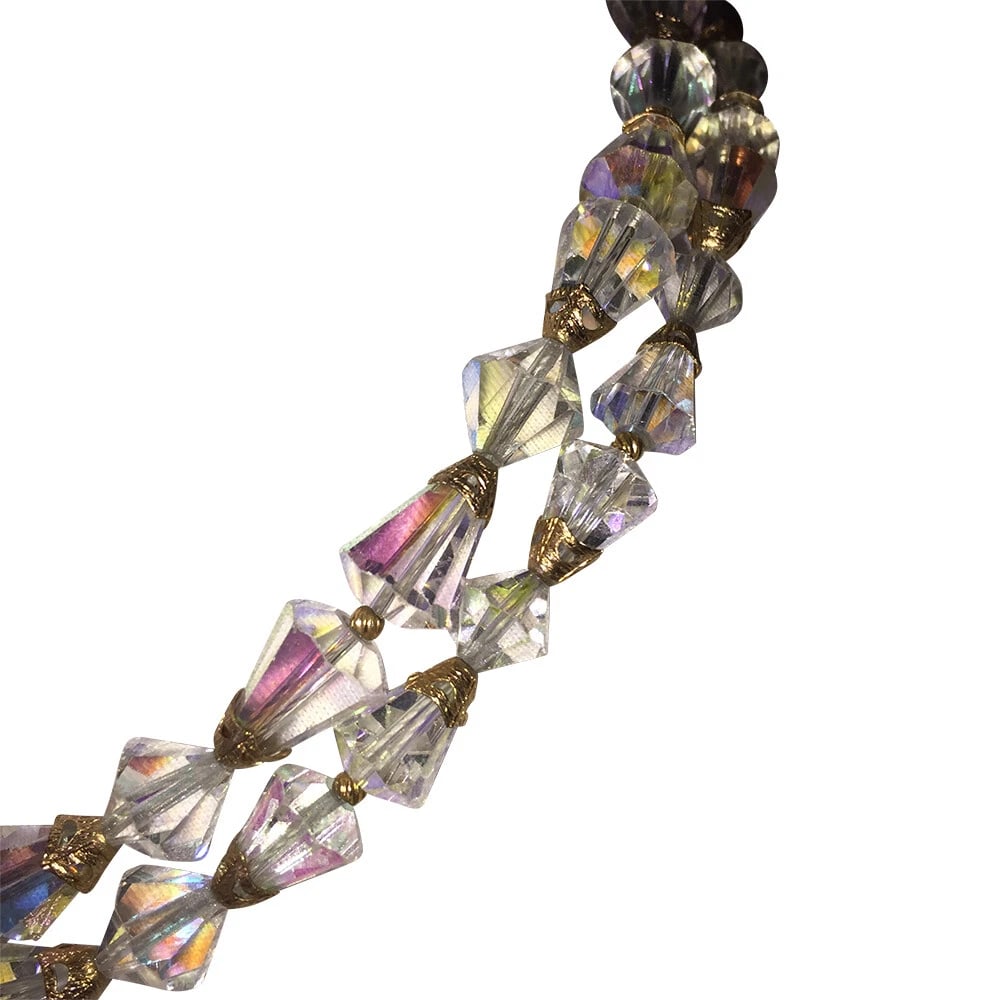 Long Faceted Austrian Crystal Bead Necklace - 4