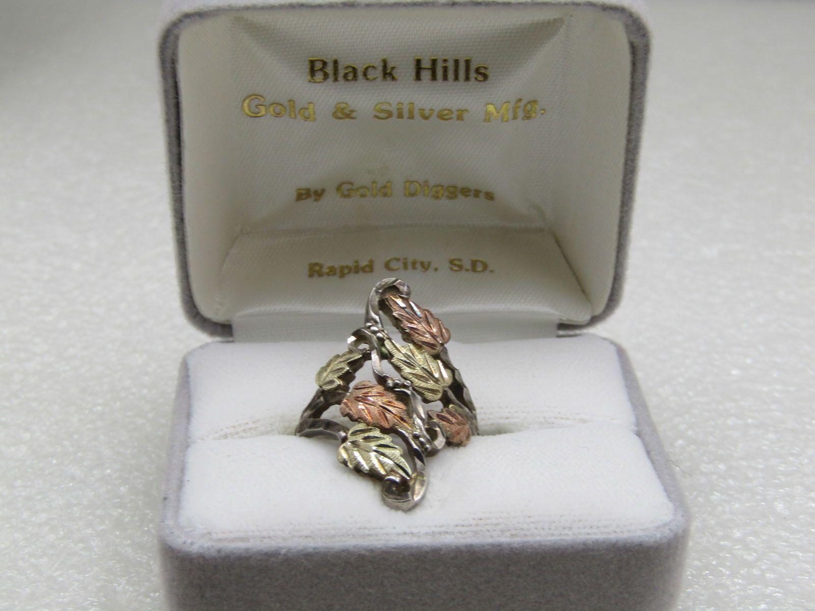 Vintage 10kt & Sterling Black Hills Gold Ring, Sz. 8, - 8