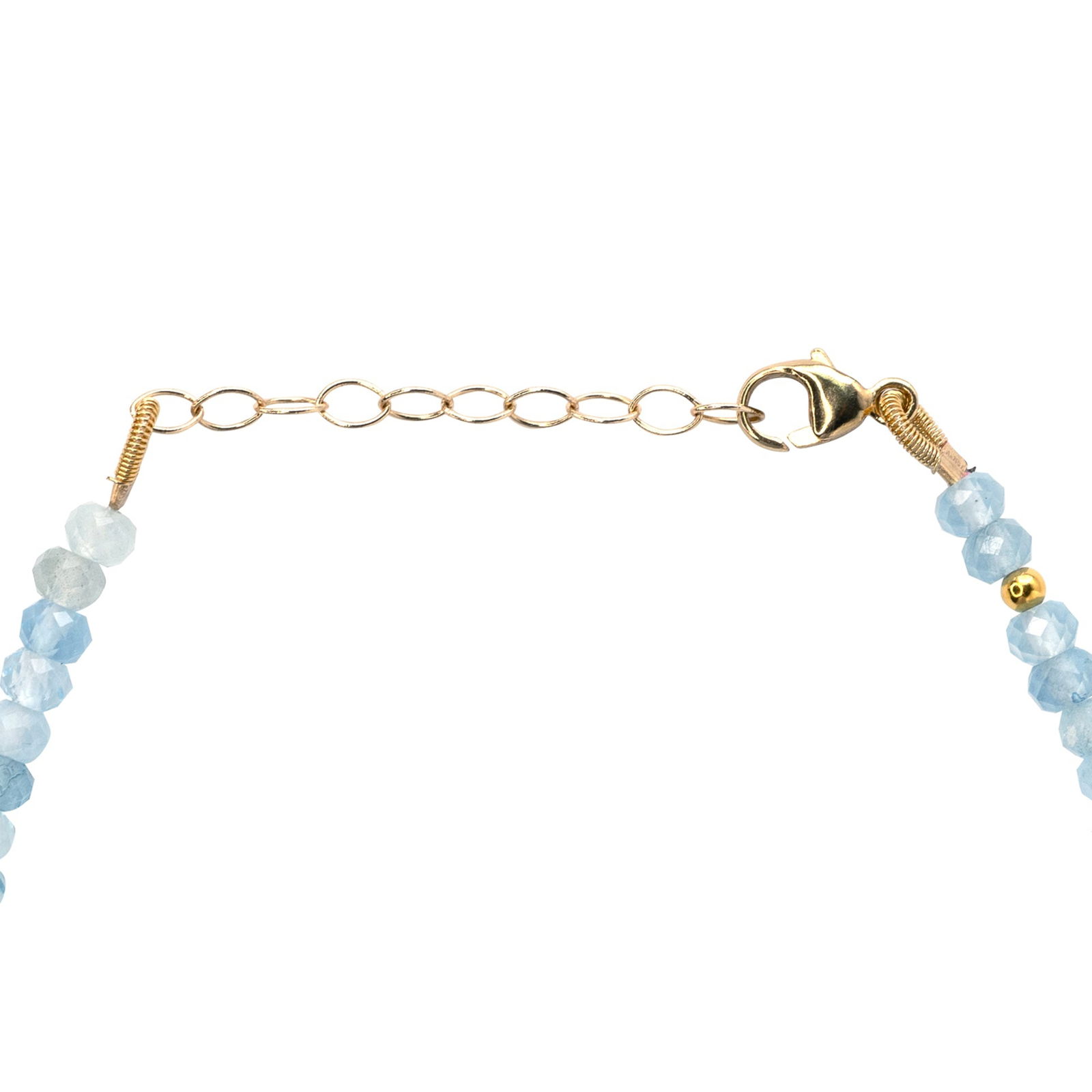 Aquamarine 14K Gold Bracelet - 6