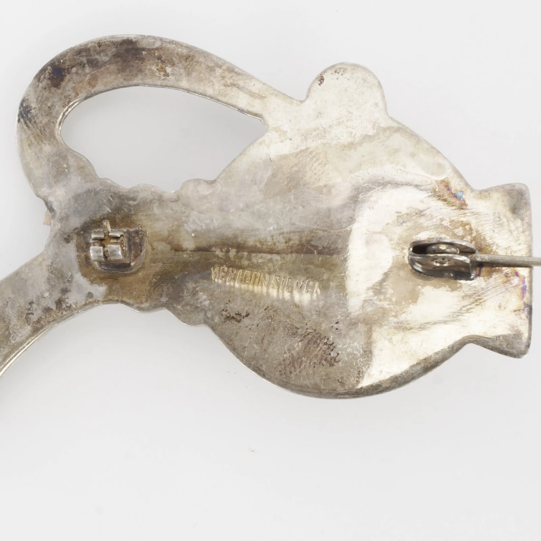 Large Mexican Silver Pin/Brooch - 3