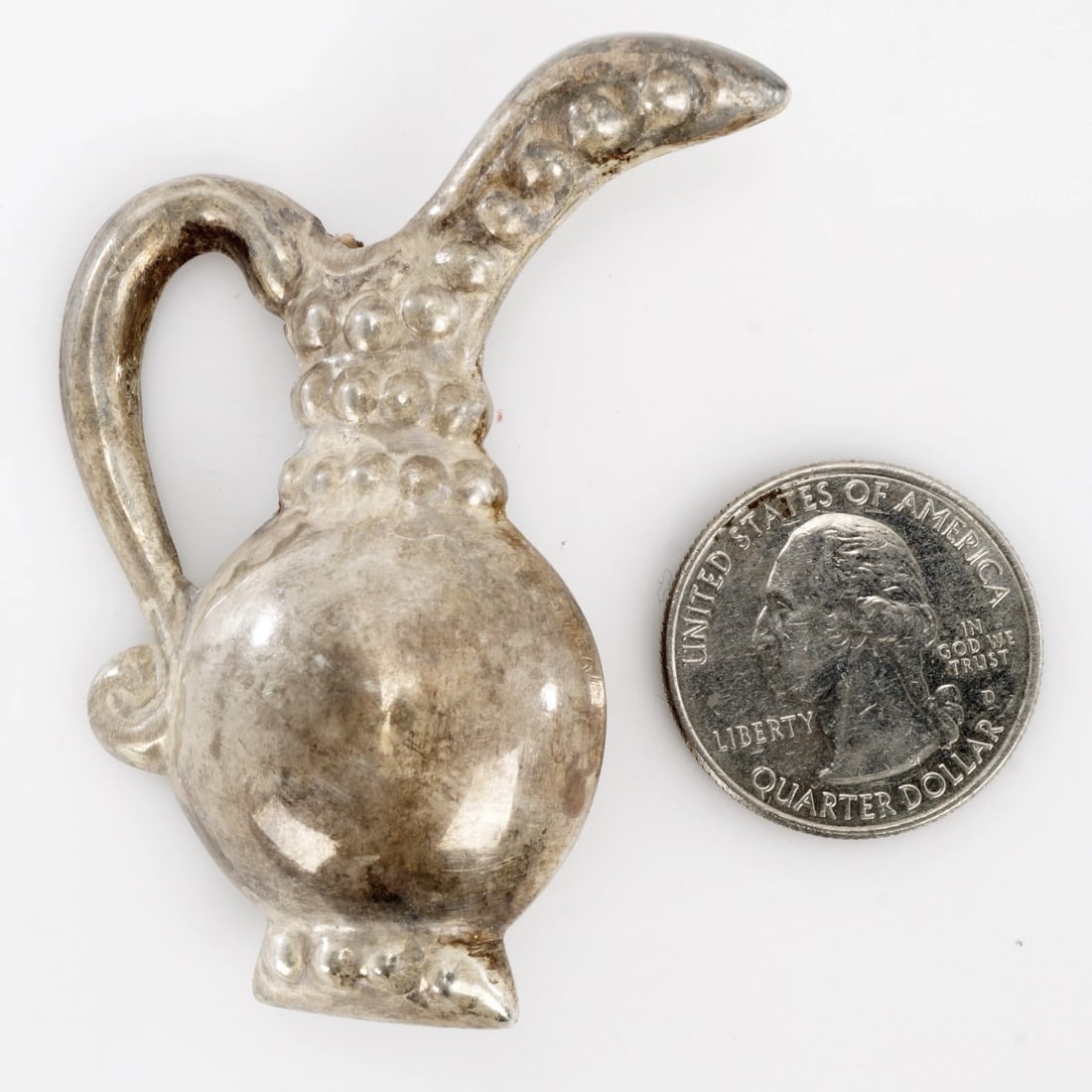 Large Mexican Silver Pin/Brooch - 4